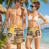 Personalisierte Partner-Badeshorts – Sommergeschenk für Paare - Babe wartet schon