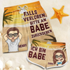 Personalisierte Partner-Badeshorts – Sommergeschenk für Paare - Babe wartet schon