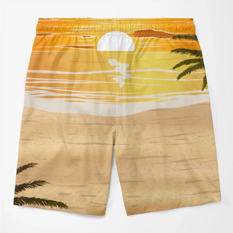 Personalisierte Partner-Badeshorts – Sommergeschenk für Paare - Babe wartet schon