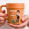 Personalisierte Blumentopf-Tasse – Geschenk für Gärtnerin & Pflanzenliebhaber – Finde Frieden im Garten