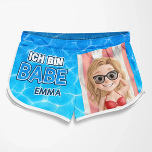 Personalisierte Partner-Badeshorts – Sommergeschenk für Paare - Babe gehört mein Herz