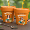 Personalisierte Blumentopf-Tasse – Geschenk für Gärtnerin & Pflanzenliebhaber – Pflanzen sind mein Glück