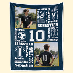 Personalisierte Decke - Geschenk für Fußballfans, Sportfans – Geboren Für Tore