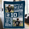 Personalisierte Decke - Geschenk für Fußballfans, Sportfans – Geboren Für Tore