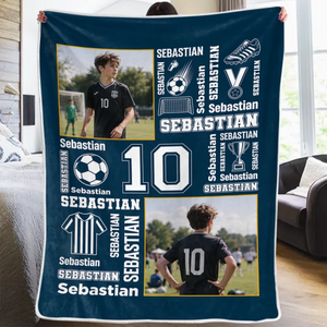 Personalisierte Decke - Geschenk für Fußballfans, Sportfans – Geboren Für Tore