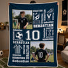 Personalisierte Decke - Geschenk für Fußballfans, Sportfans – Geboren Für Tore
