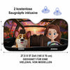 Personalisierter Frontscheiben-Sonnenschutz – Geschenk für Hundebesitzer, Katzenbesitzer – Jede Fahrt ein neues Abenteuer