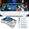 Personalisierter Frontscheiben-Sonnenschutz mit Photo – Geschenk für Hundebesitzer, Katzenbesitzer – Zusammen Richtung Abenteuer