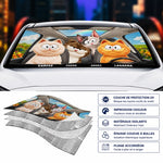 Personalisierter Frontscheiben-Sonnenschutz – Geschenk für Katzenbesitzer – Jeder Kilometer mit dir zählt