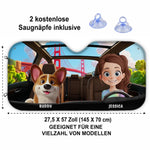 Personalisierter Frontscheiben-Sonnenschutz – Geschenk für Hundebesitzer, Katzenbesitzer – Unsere Reise, unsere Erinnerungen
