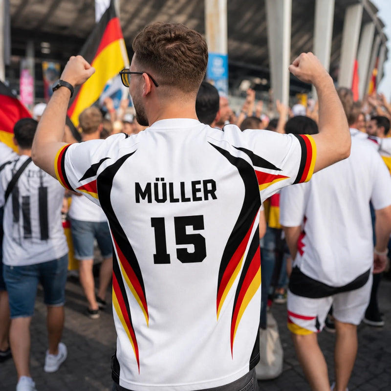 Personalisiertes Fußballtrikot – Geschenk für Fußballfans, Sportfans – Mein Herz schlägt für Fußball