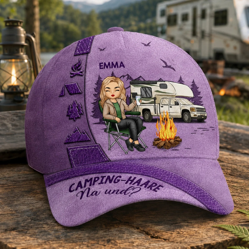Personalisierte klassische Kappe mit Allover-print – Geschenk Für Camper & Campingpaare – Glücklicher Camper