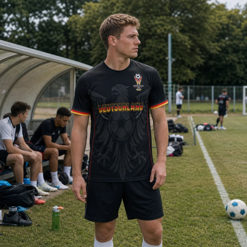 Personalisiertes Allover bedrucktes T-Shirt – Geschenk für Fußballfans, Sportfans – Mein Herz schlägt für Fußball