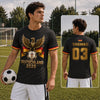 Personalisiertes Allover bedrucktes T-Shirt – Geschenk für Fußballfans, Sportfans – Keine Liebe ohne Fußball