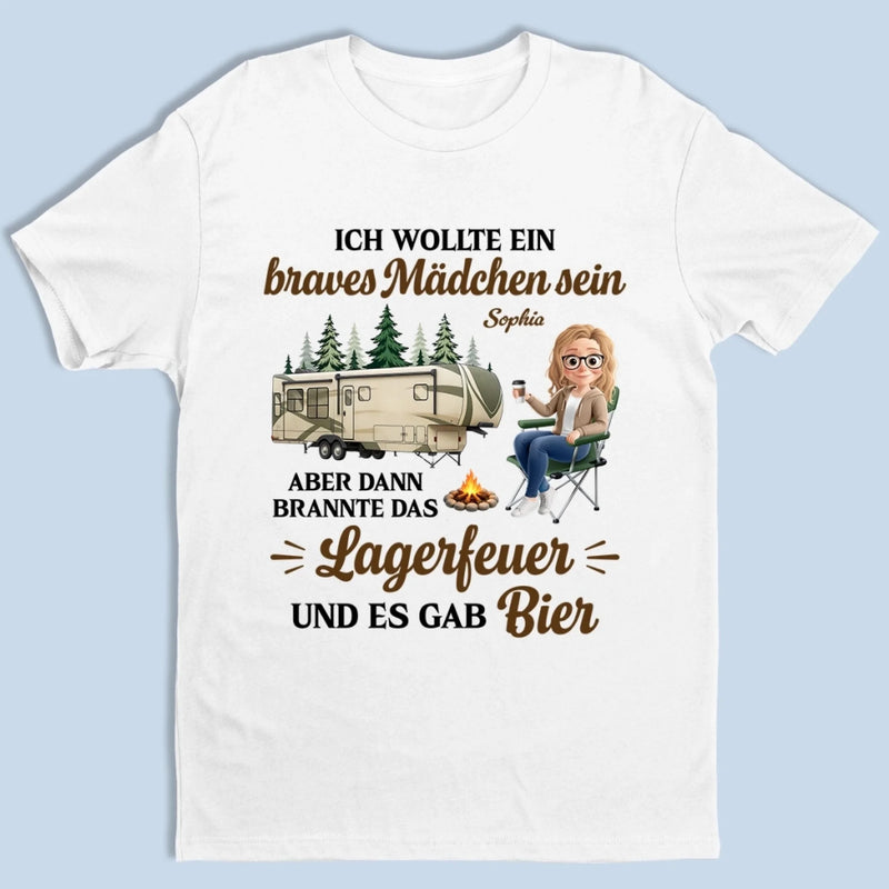 Personalisiertes Unisex-T-Shirt – Geschenk Für Camper – Wild, frei & glücklich