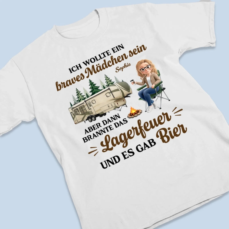Personalisiertes Unisex-T-Shirt – Geschenk Für Camper – Wild, frei & glücklich