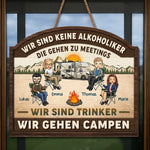 Personalisiertes Holzschild – Geschenk für Camper & Campingpaare – Willkommen auf unserem Campingplatz