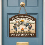 Personalisiertes Holzschild – Geschenk für Camper & Campingpaare – Willkommen auf unserem Campingplatz