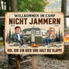 Personalisiertes Metallschild – Geschenk Für Campingpaare – Kein Stress, nur Camping