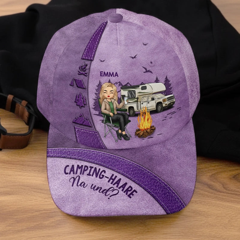 Personalisierte klassische Kappe mit Allover-print – Geschenk Für Camper & Campingpaare – Glücklicher Camper