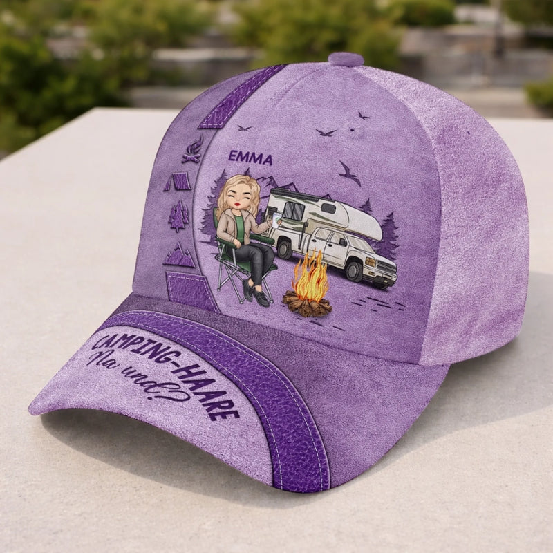 Personalisierte klassische Kappe mit Allover-print – Geschenk Für Camper & Campingpaare – Glücklicher Camper