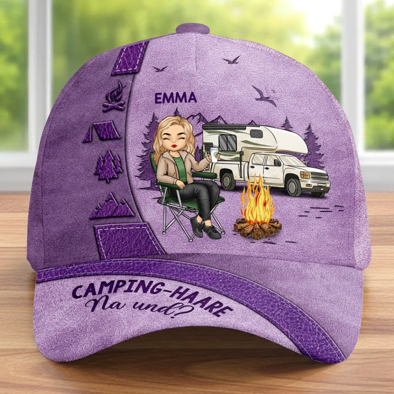 Personalisierte klassische Kappe mit Allover-print – Geschenk Für Camper & Campingpaare – Glücklicher Camper