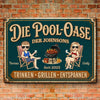 Personalisiertes Metallschild – Geschenk Für Paare – Grillen, Chillen, Wiederholen