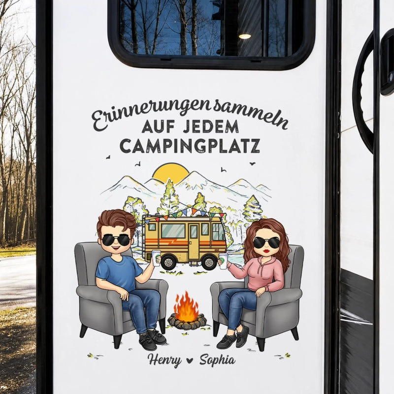 Personalisierte Wohnmobil-Aufkleber - Geschenk Für Campingpaare - Zuhause Ist, Wo Man Parkt