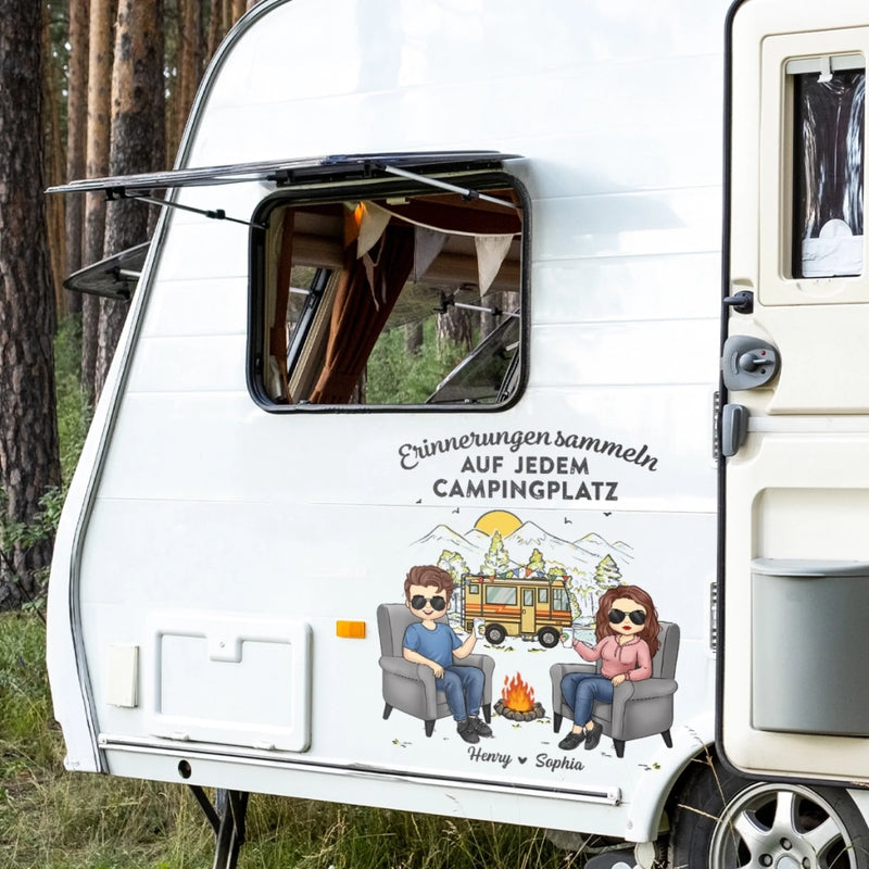 Personalisierte Wohnmobil-Aufkleber - Geschenk Für Campingpaare - Zuhause Ist, Wo Man Parkt