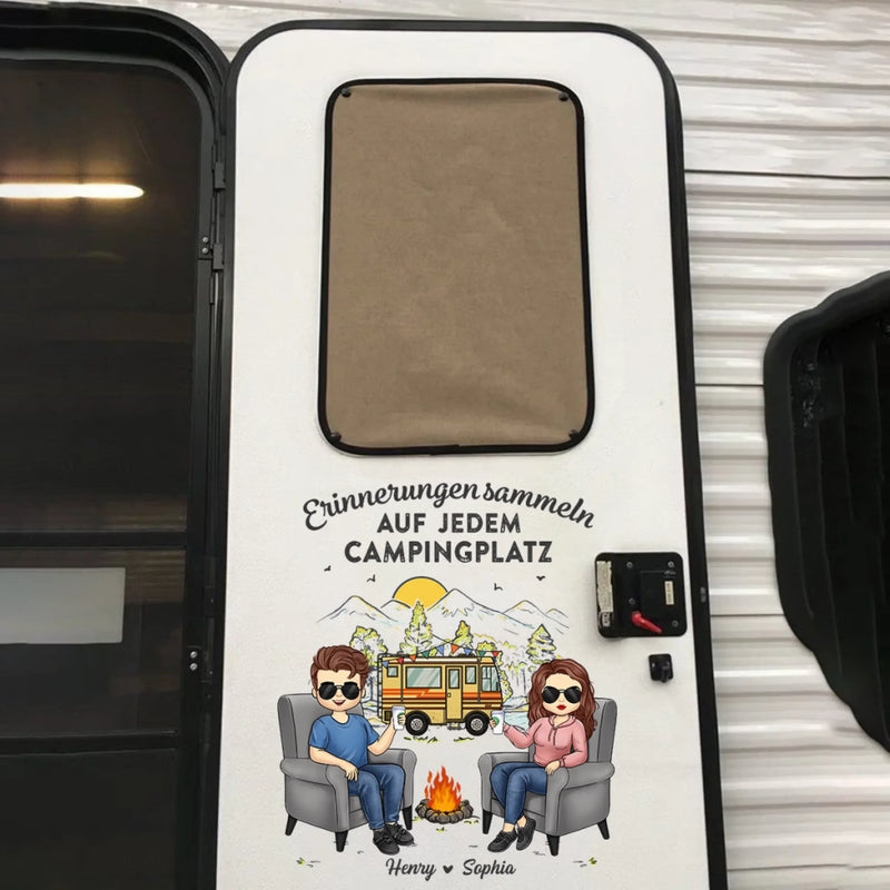 Personalisierte Wohnmobil-Aufkleber - Geschenk Für Campingpaare - Zuhause Ist, Wo Man Parkt