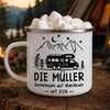 Personalisierter Emaille-Campingbecher – Geschenk für Camper – Gemeinsam neue Wege entdecken