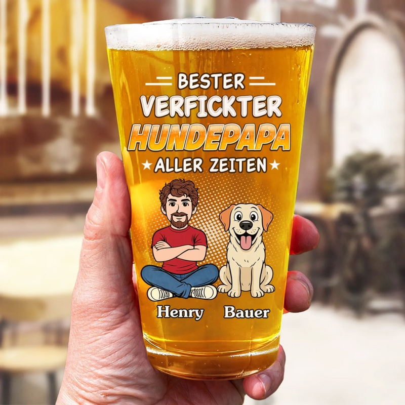Personalisiertes Bierglas – Geschenk für Hundebesitzer – Beste Hundehalterin Aller Zeiten
