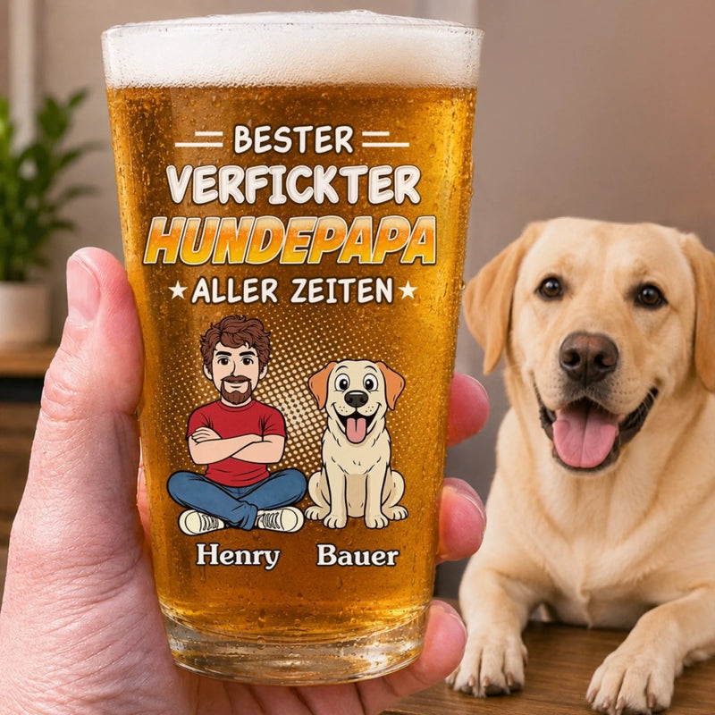 Personalisiertes Bierglas – Geschenk für Hundebesitzer – Beste Hundehalterin Aller Zeiten