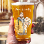 Personalisiertes Bierglas mit Foto – Geschenk für Hundebesitzer – Von Pfoten Empfohlen