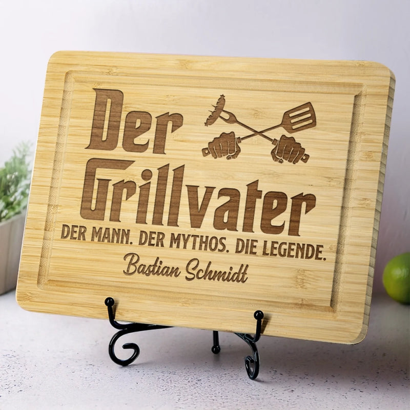 Personalisiertes graviertes Schneidebrett – Geschenk für Papa, Opa  – Der Mann, Der Mythos, Die Legende