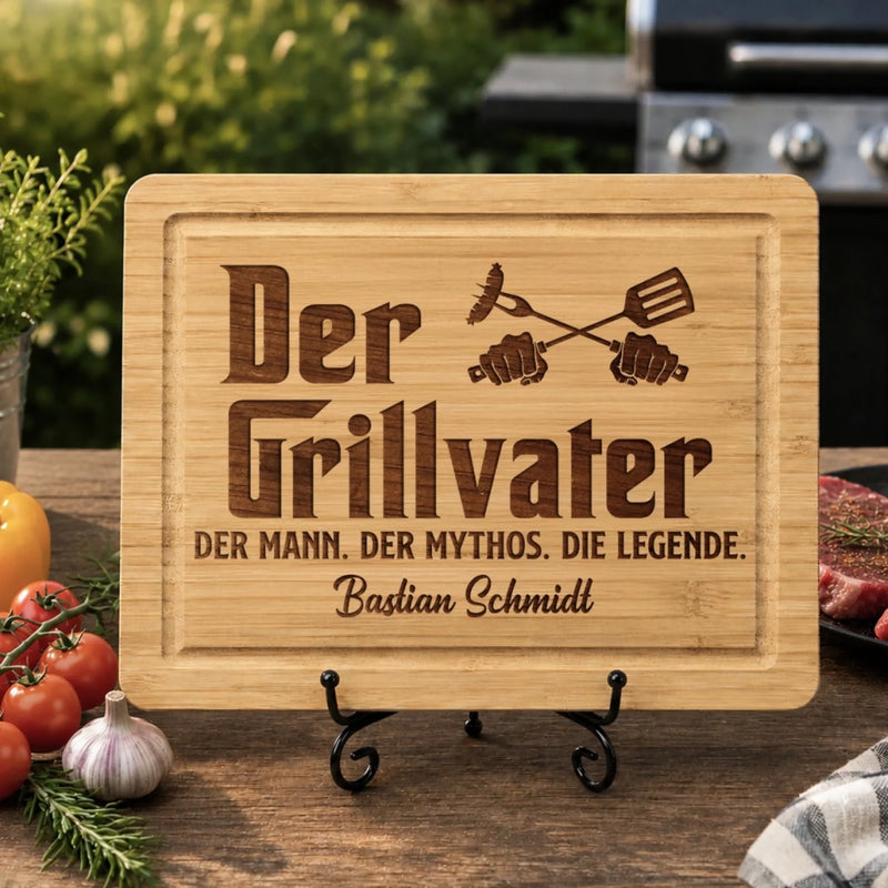 Personalisiertes graviertes Schneidebrett – Geschenk für Papa, Opa  – Der Mann, Der Mythos, Die Legende