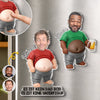 Personalisierter Acryl-Kühlschrankmagnet mit Foto – Geschenk für Papa - Ich arbeite an meinem Dad Bod