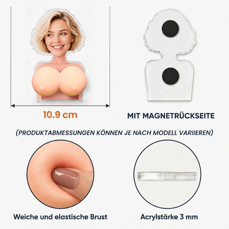 Personalisierter Acryl-Kühlschrankmagnet mit Foto – Witziges Geschenk für Frauen – Lachen garantiert