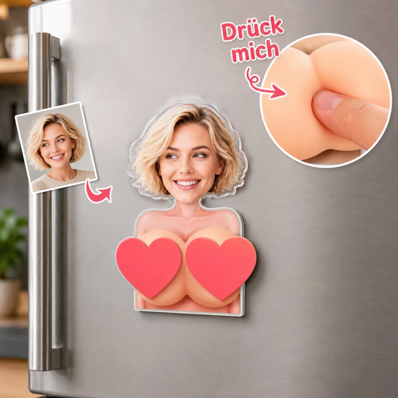 Personalisierter Acryl-Kühlschrankmagnet mit Foto – Witziges Geschenk für Frauen – Lachen garantiert