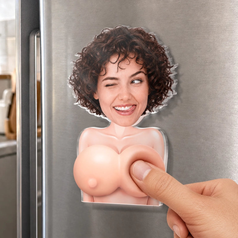 Personalisierter Acryl-Kühlschrankmagnet mit Foto – Witziges Geschenk für Frauen – Lachen garantiert