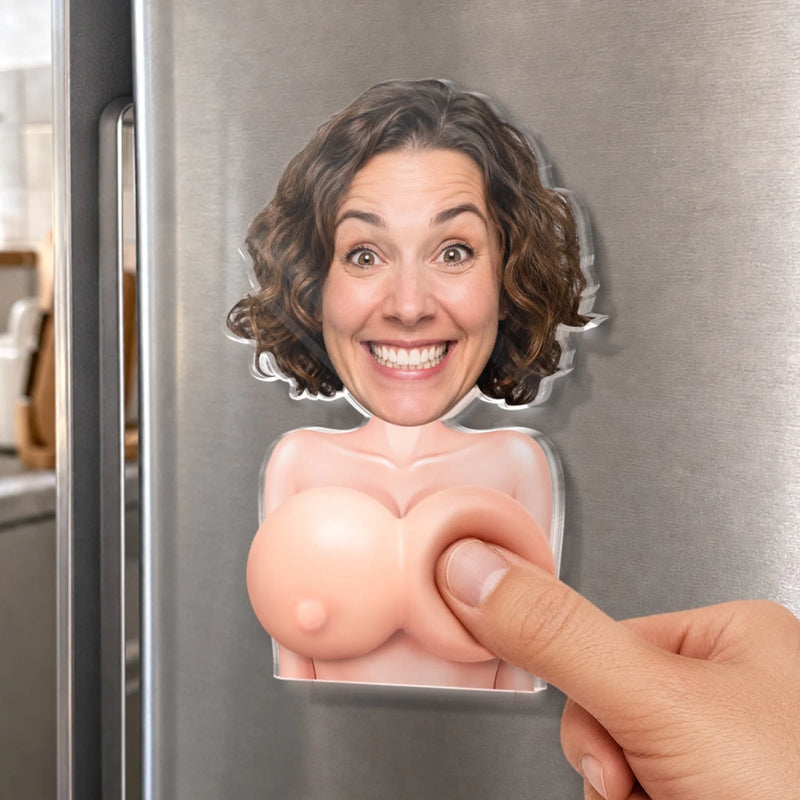 Personalisierter Acryl-Kühlschrankmagnet mit Foto – Witziges Geschenk für Frauen – Lachen garantiert