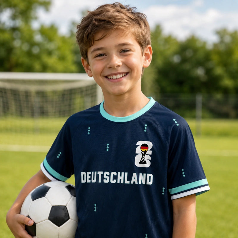 Personalisiertes Fußballtrikot – Geschenk für Fußballfans, Sportfans – Ein Land, Ein Team