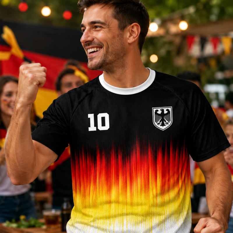 Personalisiertes Fußballtrikot – Geschenk für Fußballfans, Sportfans – Mein Herz Schlägt Für Deutschland