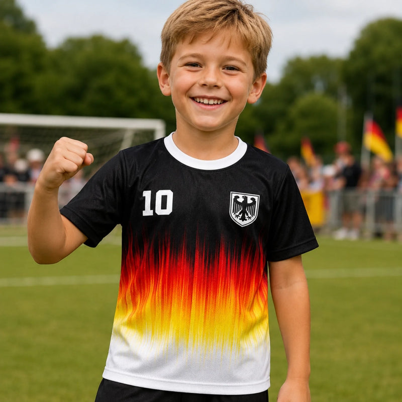 Personalisiertes Fußballtrikot – Geschenk für Fußballfans, Sportfans – Mein Herz Schlägt Für Deutschland