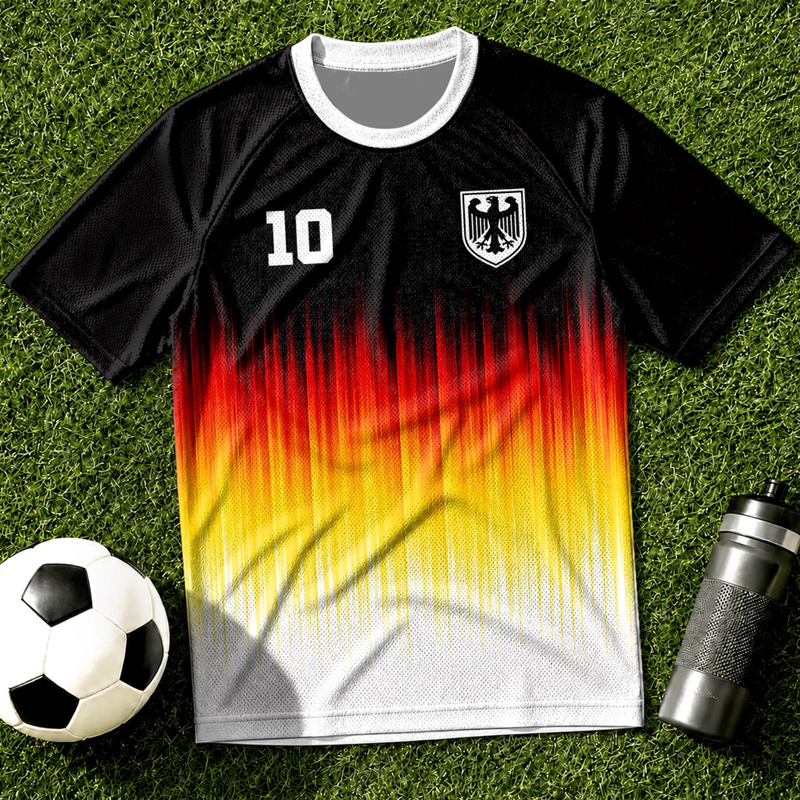 Personalisiertes Fußballtrikot – Geschenk für Fußballfans, Sportfans – Mein Herz Schlägt Für Deutschland