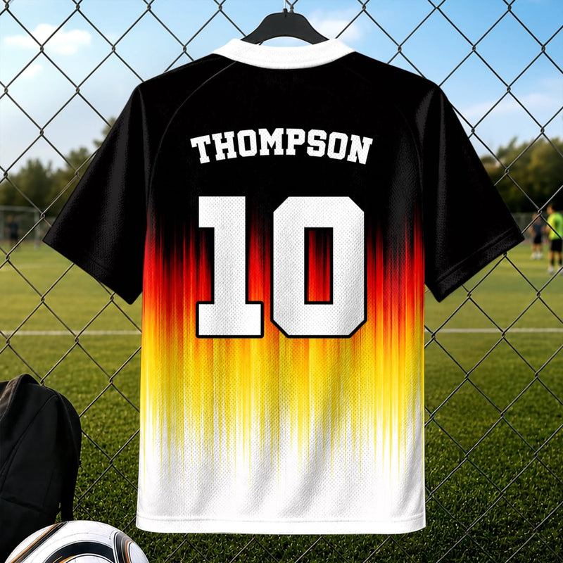 Personalisiertes Fußballtrikot – Geschenk für Fußballfans, Sportfans – Mein Herz Schlägt Für Deutschland