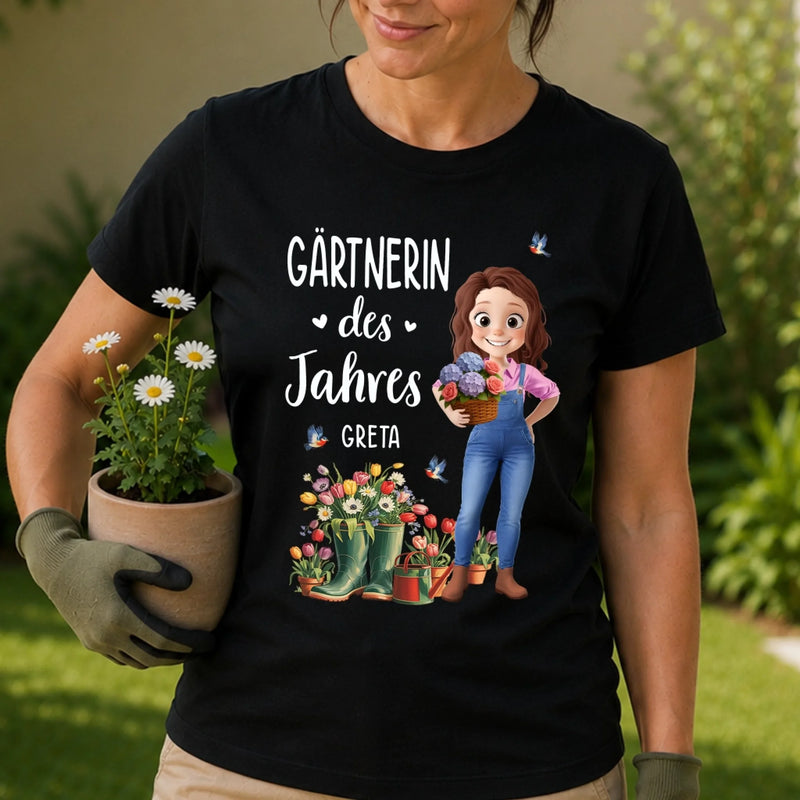 Personalisiertes Unisex-T-Shirt – Geschenk für Gärtner, Gärtnerin – Geboren Zum Gärtnern