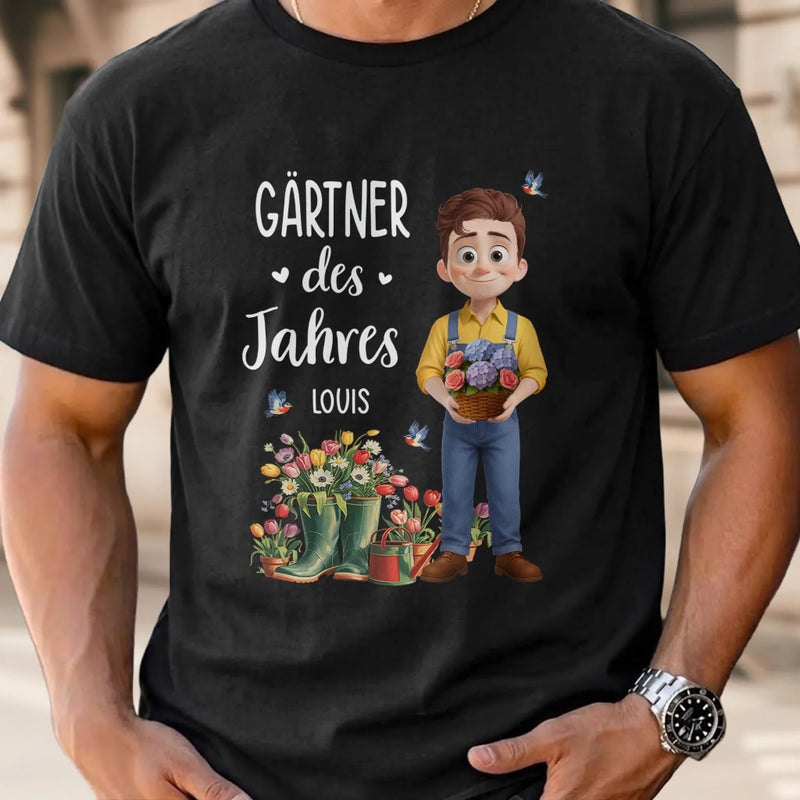 Personalisiertes Unisex-T-Shirt – Geschenk für Gärtner, Gärtnerin – Geboren Zum Gärtnern