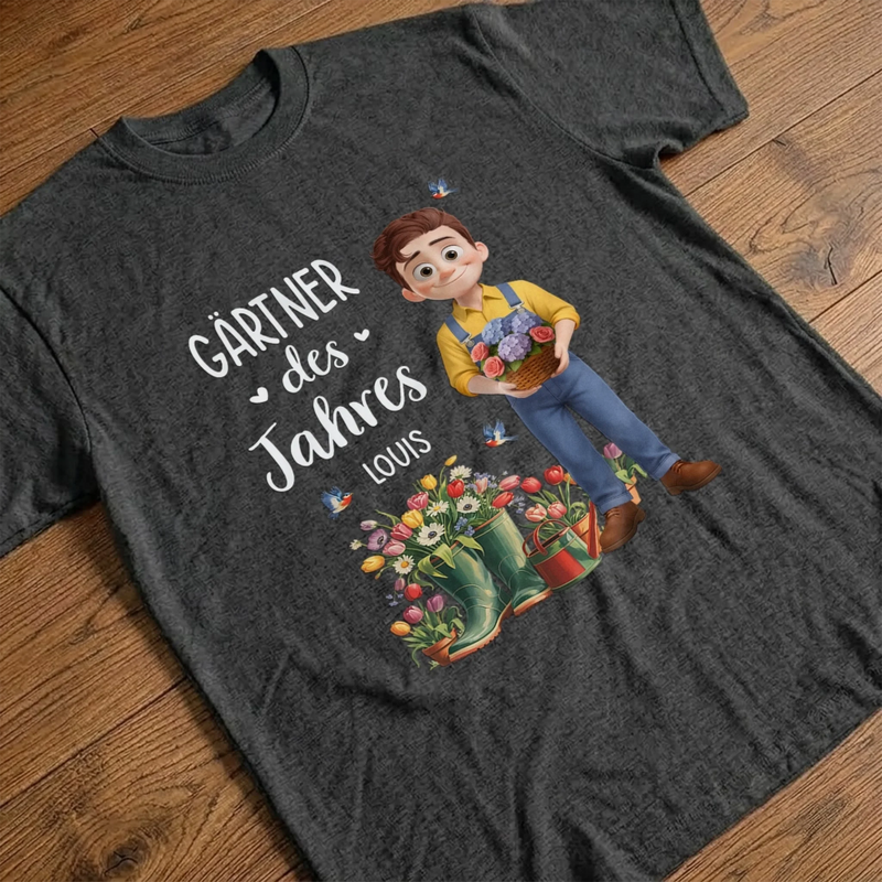Personalisiertes Unisex-T-Shirt – Geschenk für Gärtner, Gärtnerin – Geboren Zum Gärtnern