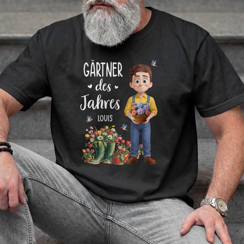 Personalisiertes Unisex-T-Shirt – Geschenk für Gärtner, Gärtnerin – Geboren Zum Gärtnern